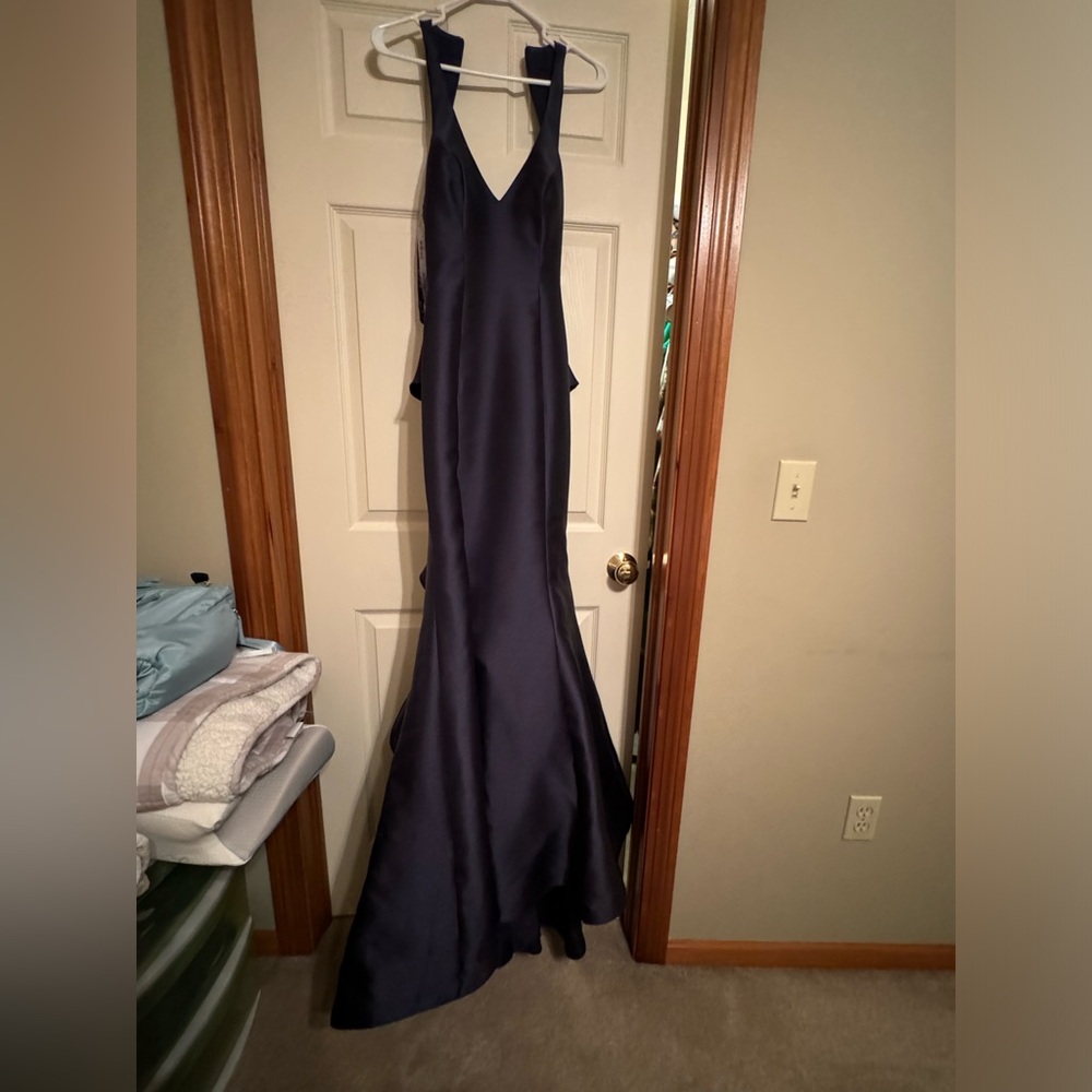Intrigue Navy Prom Dress